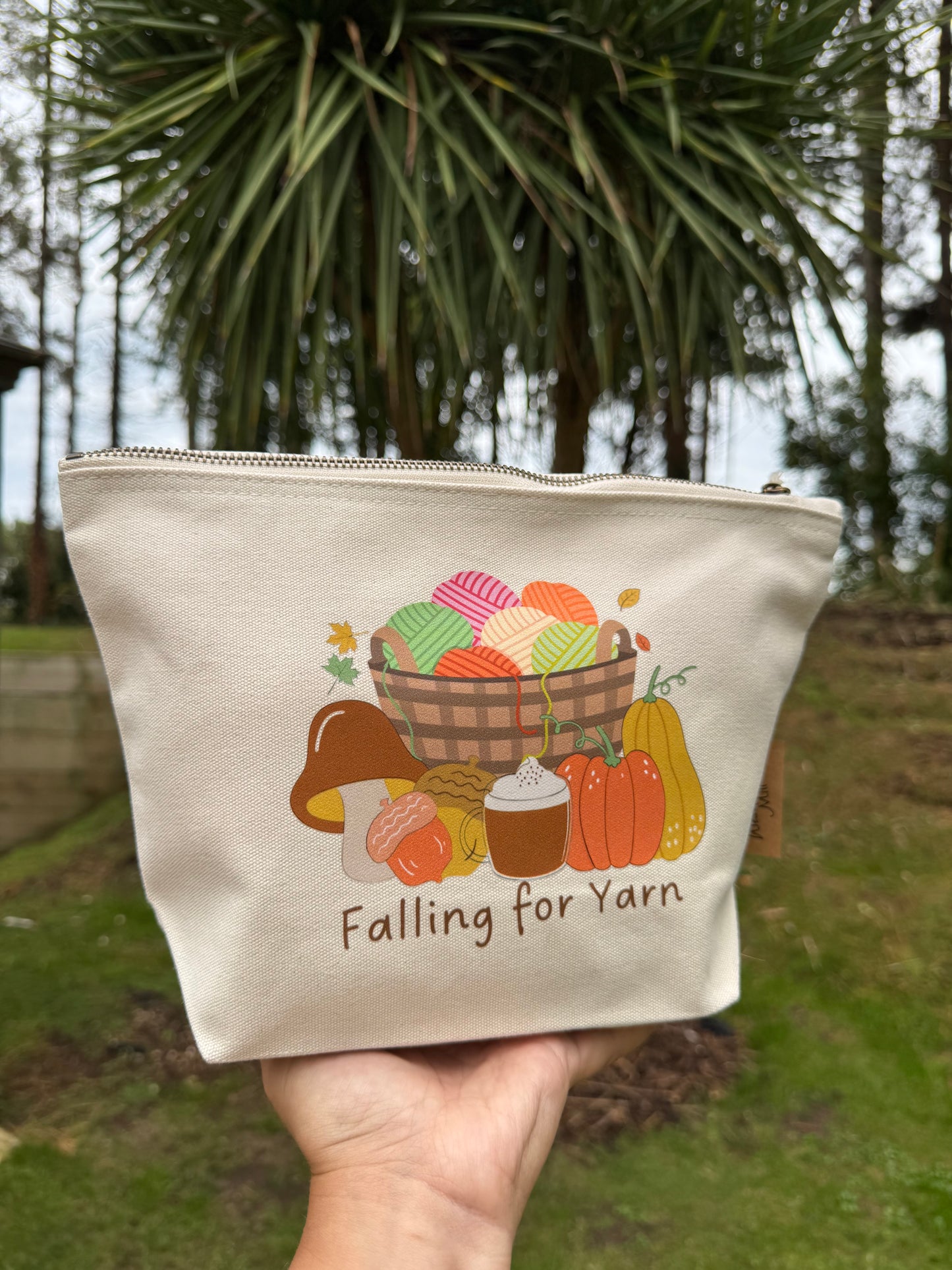 Falling For Yarn Project Bag