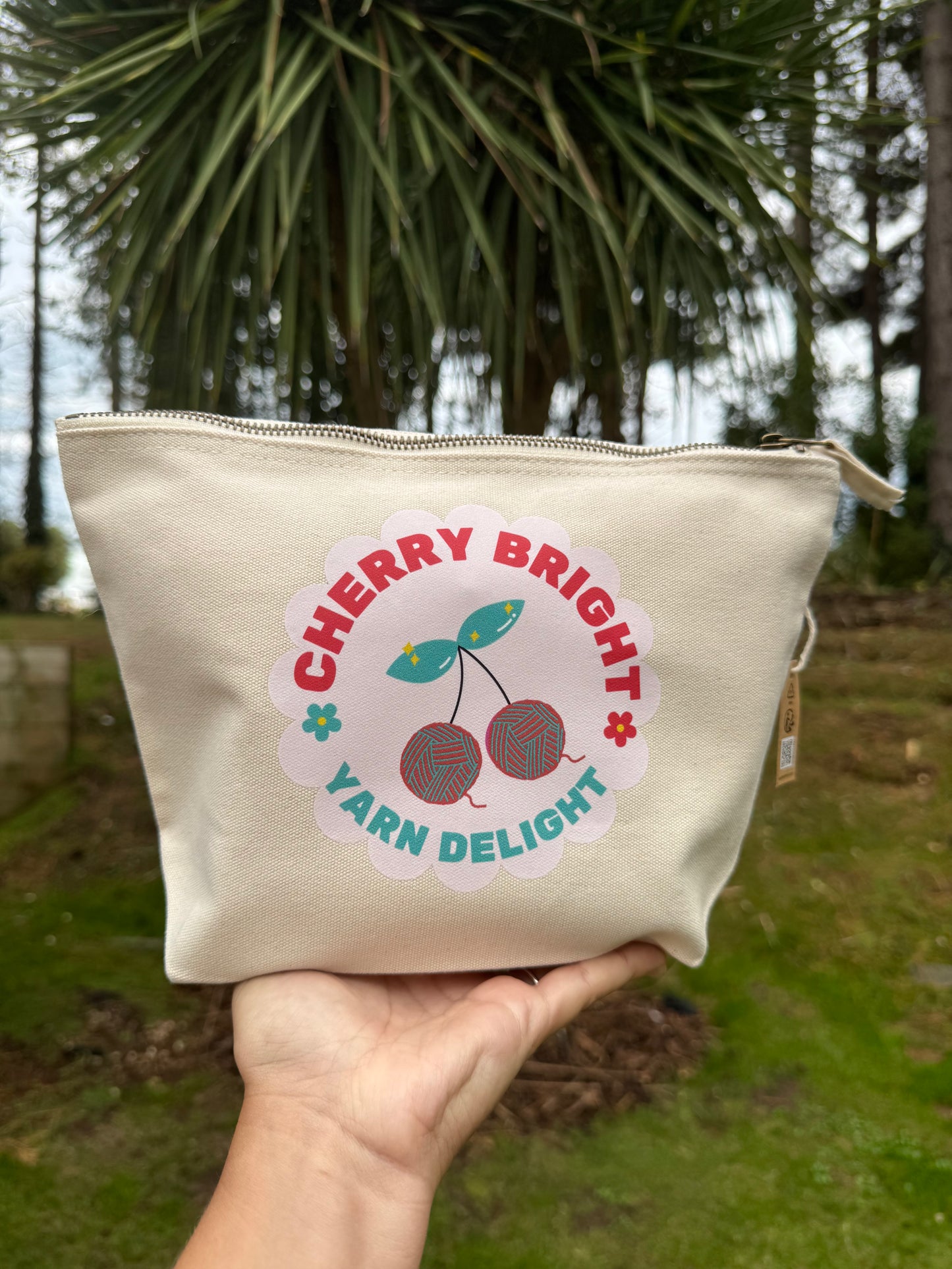Cherry Bright Project Bag
