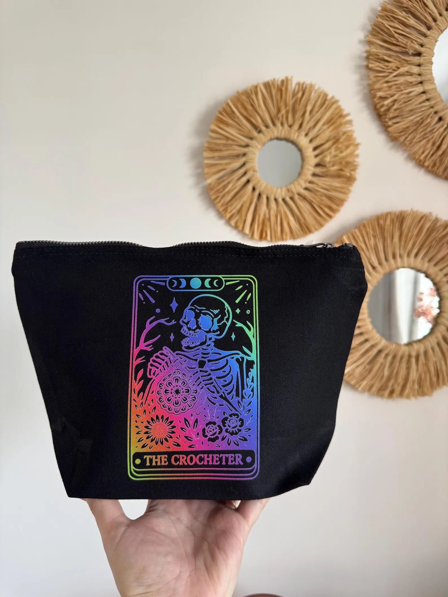 The Skeleton Crocheter Zipped Project Bag