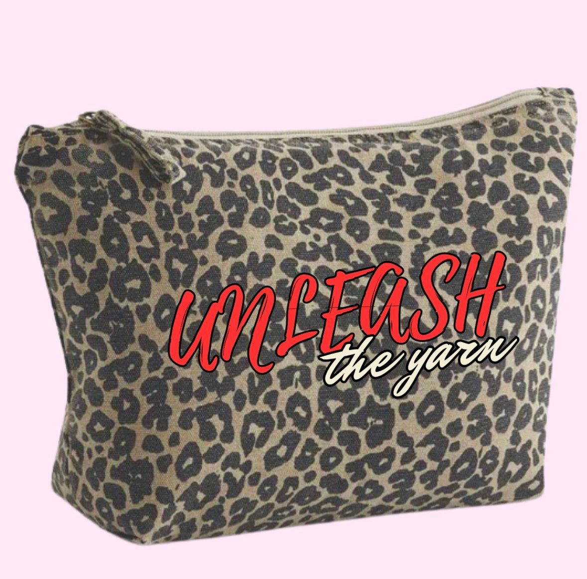 Unleash The Yarn Leopard Print Project Bag