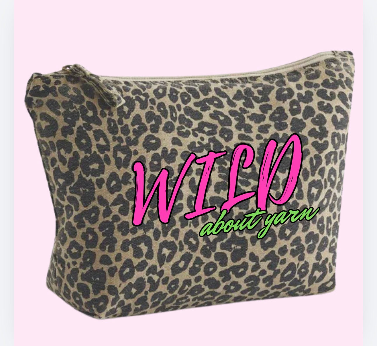Wild About Yarn Leopard Print Project Bag