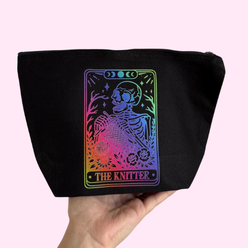 The Skeleton Knitter Zipped Project Bag