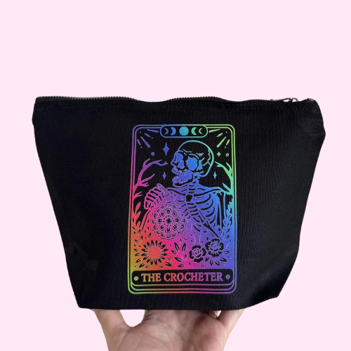 The Skeleton Crocheter Zipped Project Bag