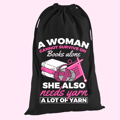 Book & Yarn Lover Project Bag