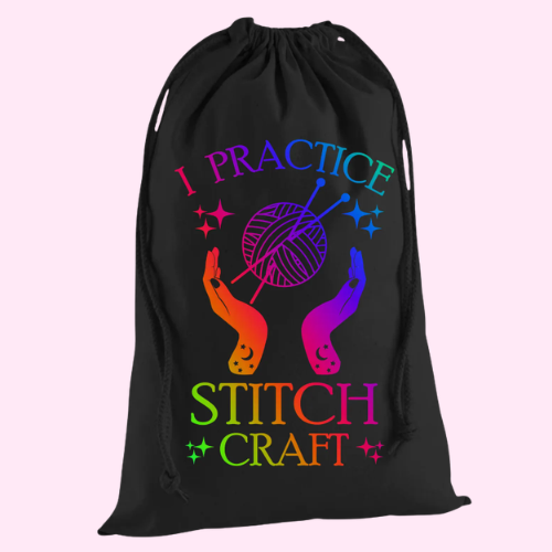 I Practice Stitch Craft Project Bag