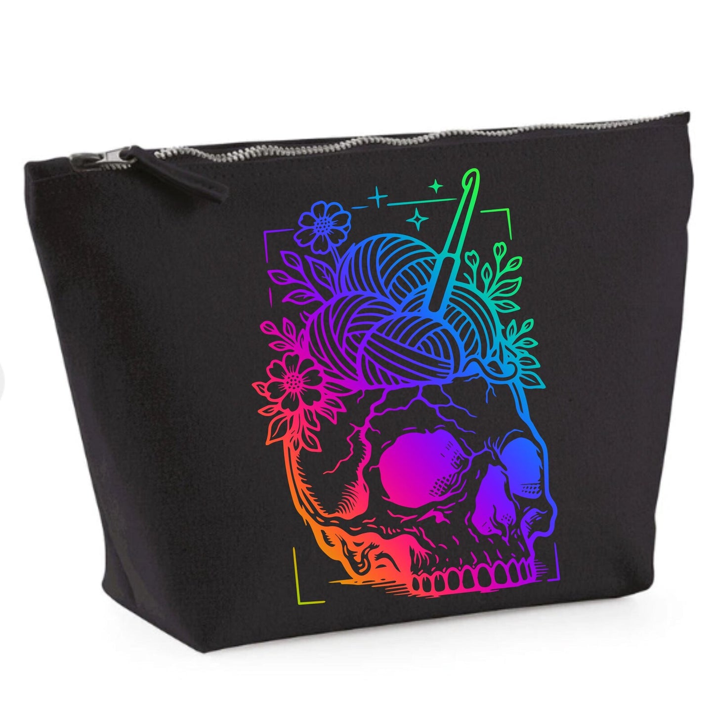 The Skeleton Crochet Zipped Project Bag