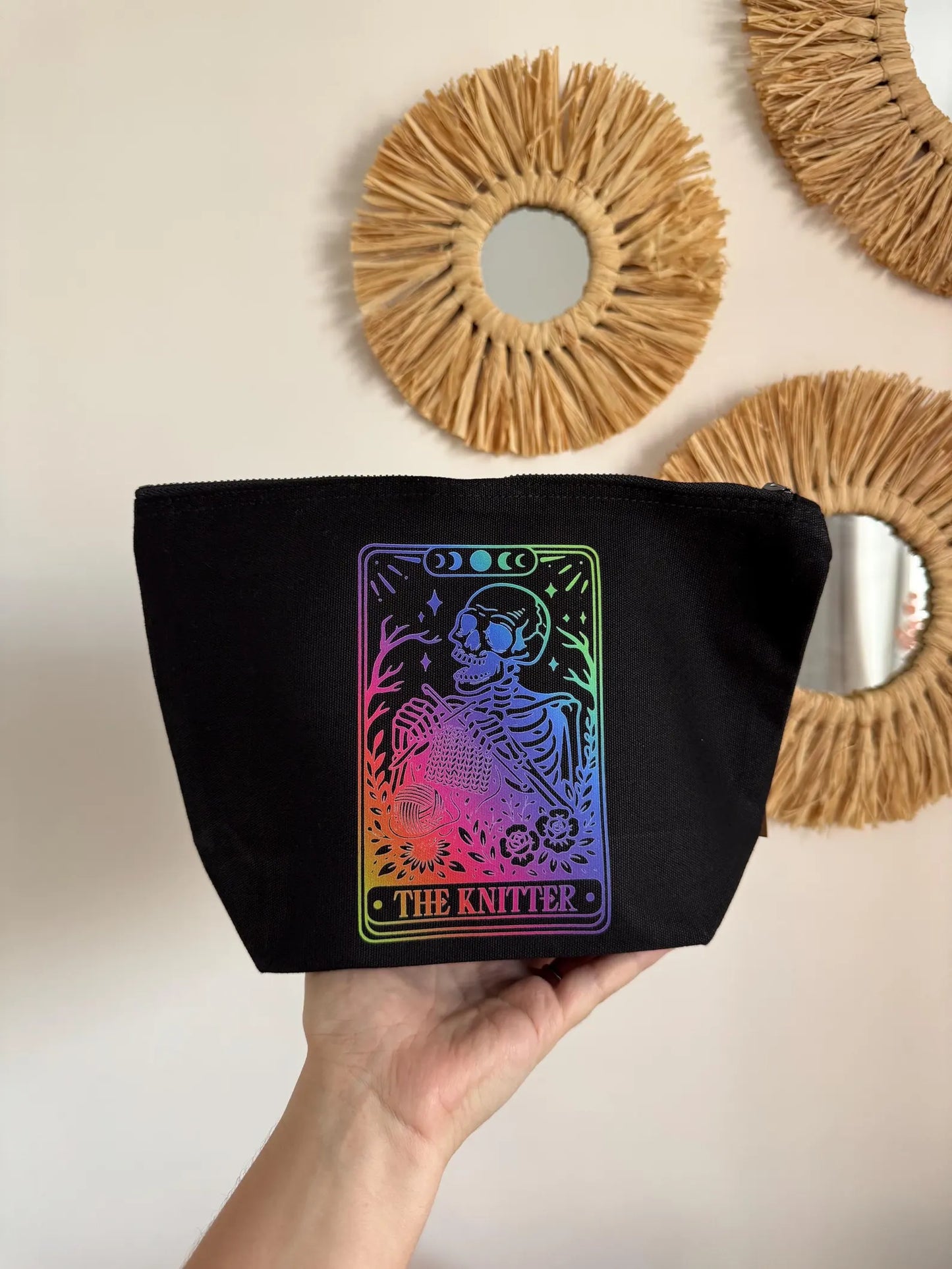 The Skeleton Knitter Zipped Project Bag